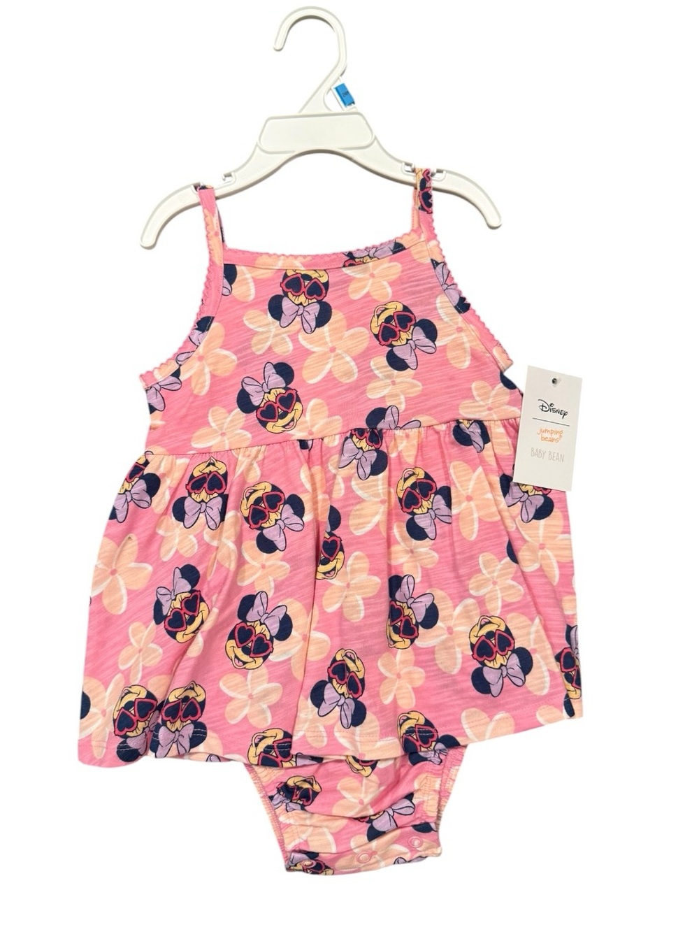 Jumping Beans Baby Girl Minnie Mouse Bodysuit Dress Casual, Size 24 months